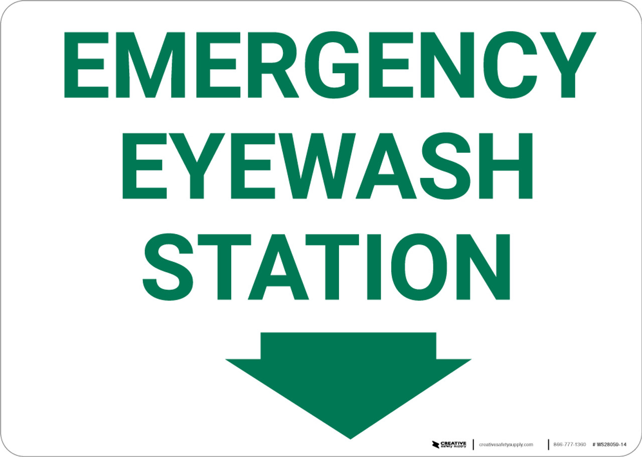 Emergency Eye Wash Station Safety Sign MFSD544