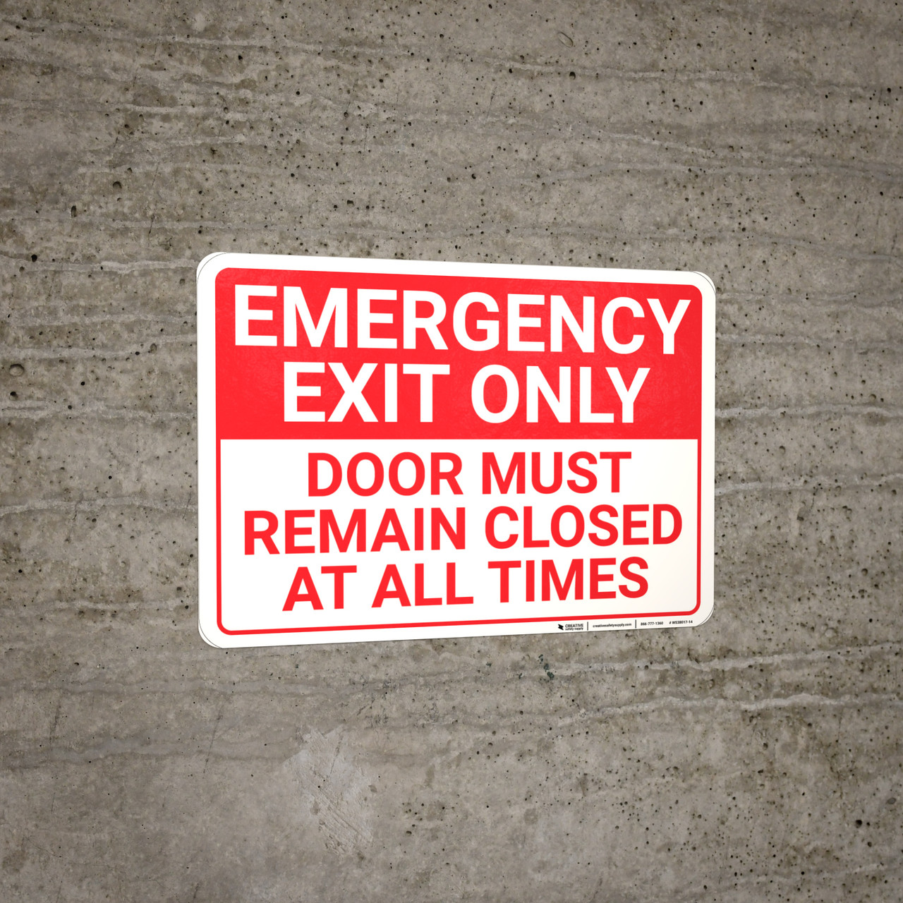 Emergency Exit Only Door Must Remain Closed At All Times Landscape