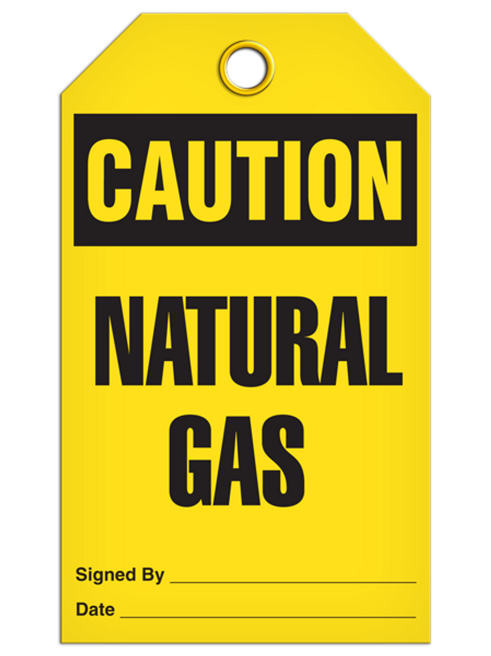 Caution Natural Gas Tags 0100