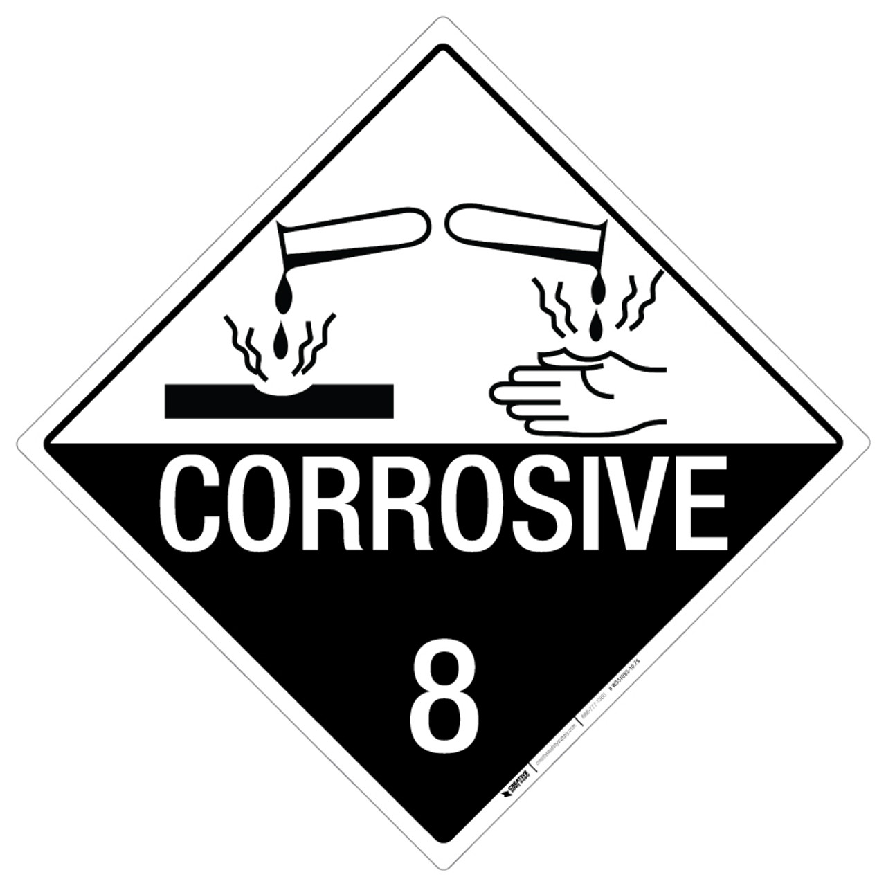 wallpapers Corrosive Material Placard corrosive class 8 placard sign
