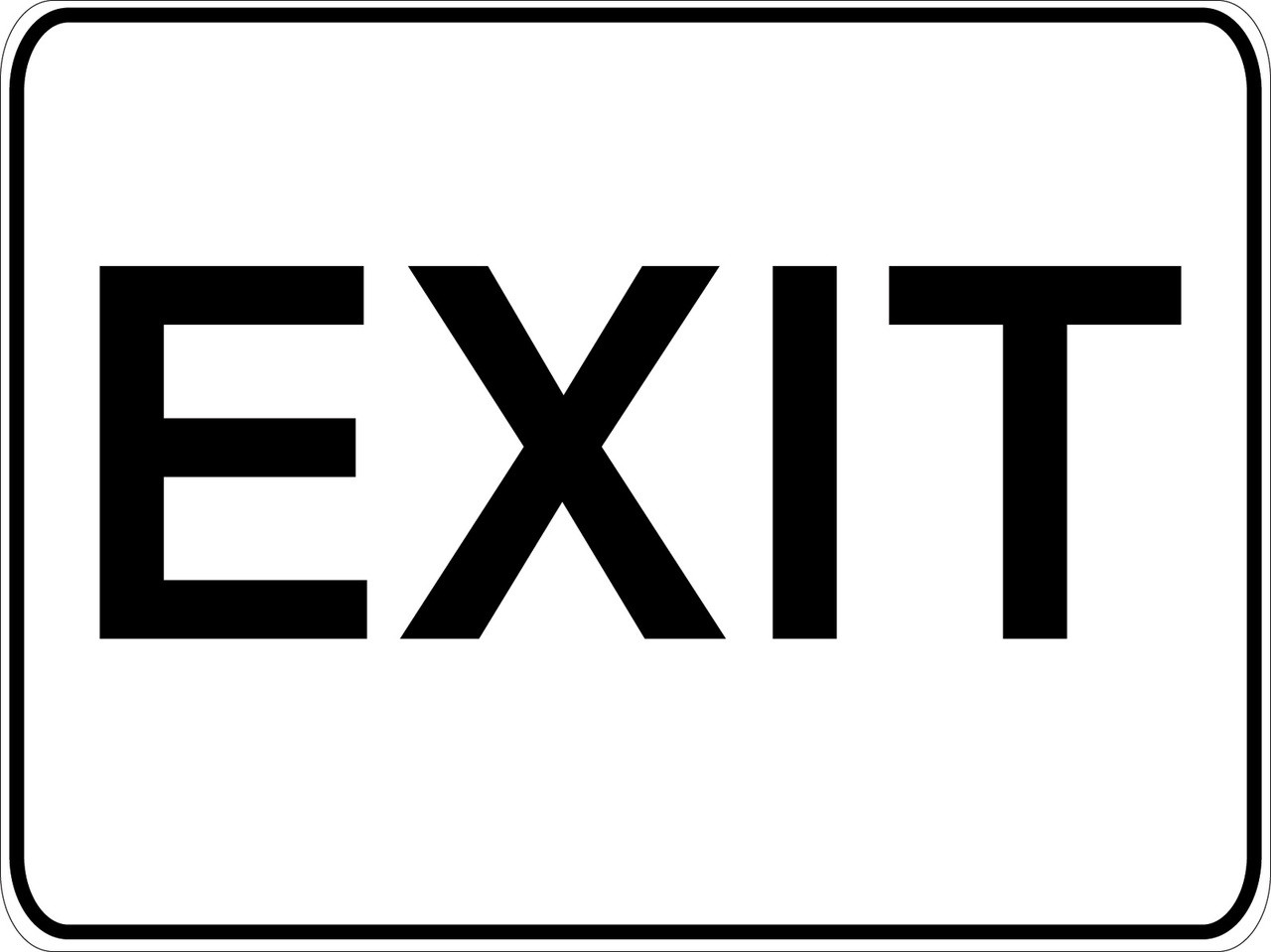 aluminum exit sign