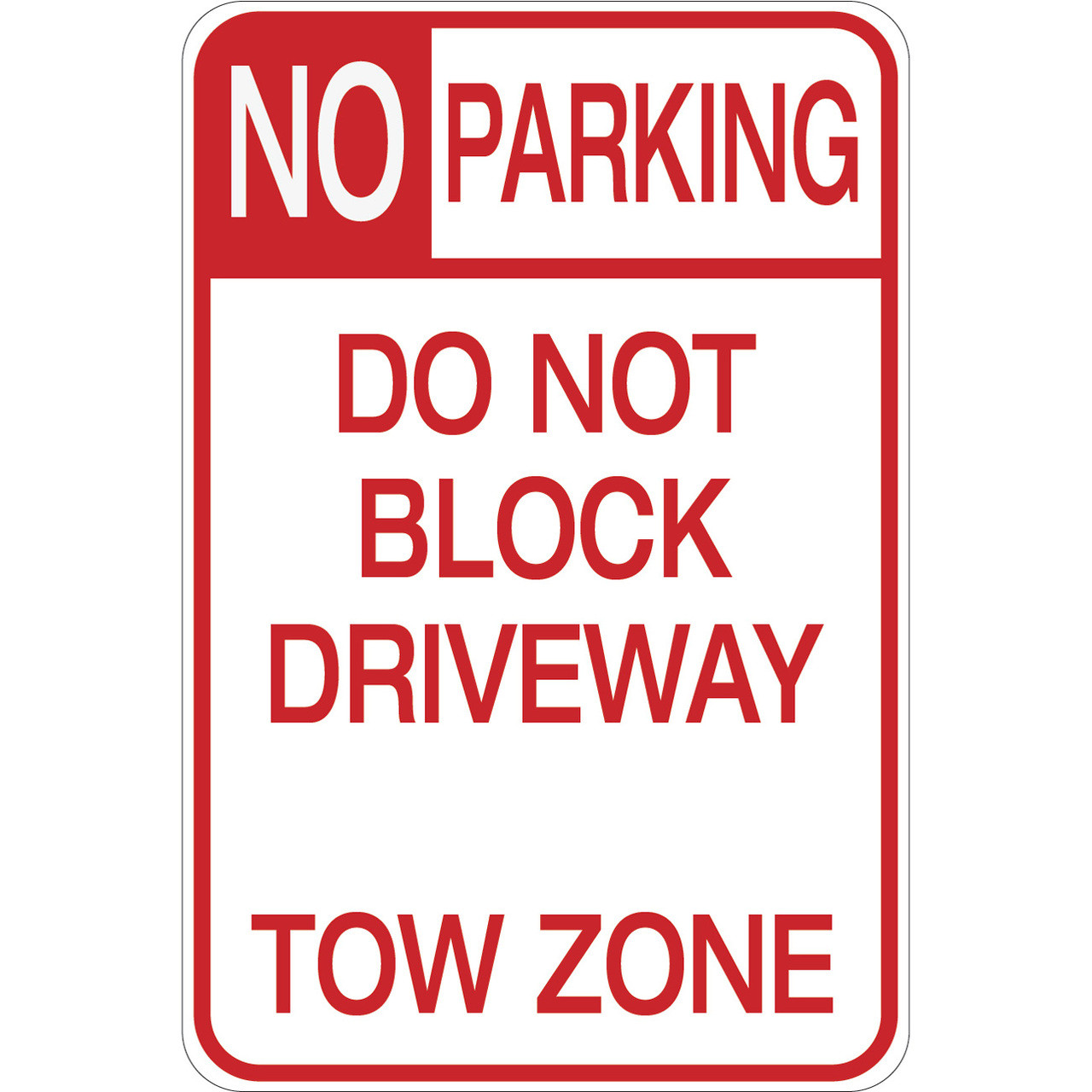NO PARKING DRIVEWAY IN USE 24 HOURS VARIOUS SIZES SIGN & STICKER OPTIONS 