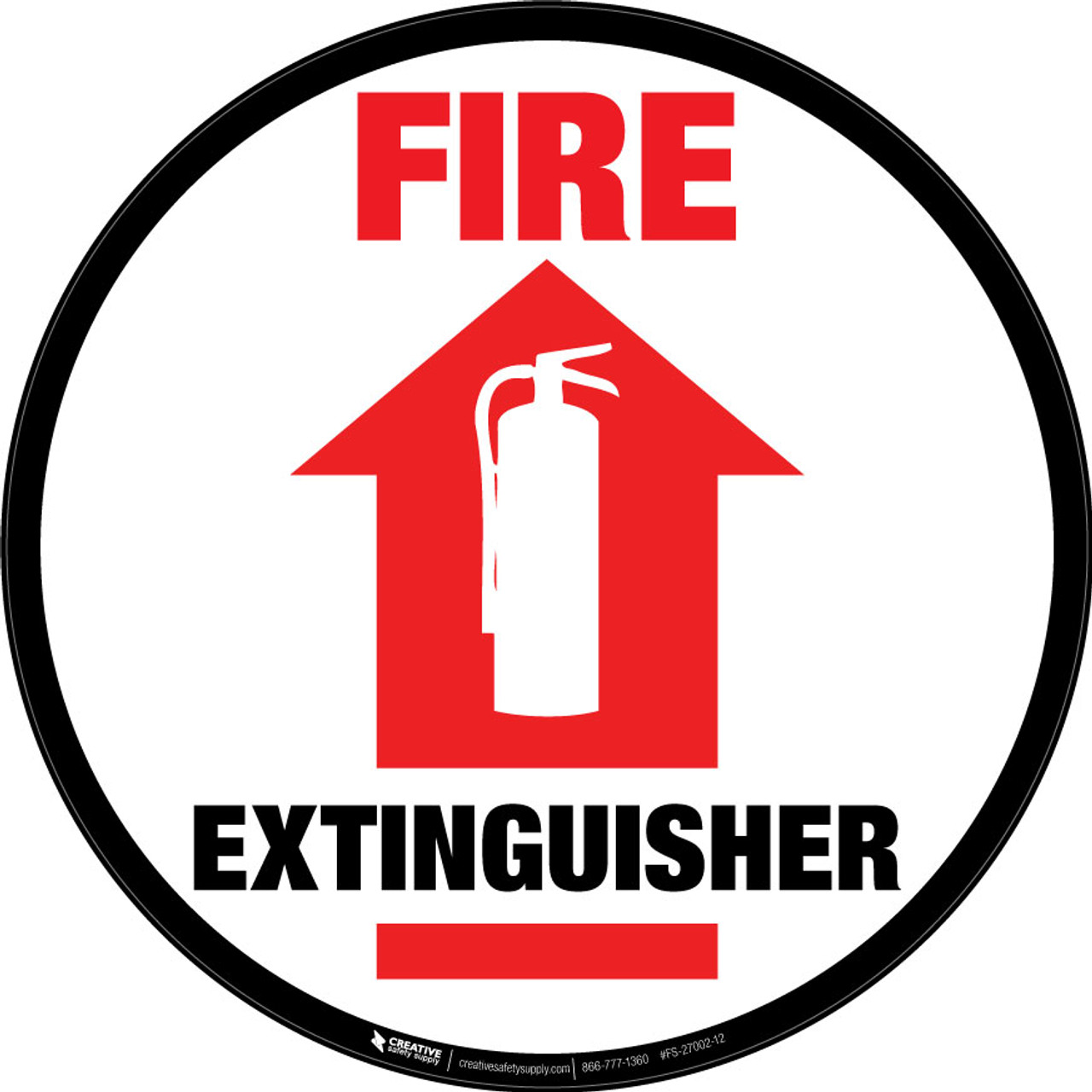 Fire Extinguisher - Floor Sign vertical-sign-fire-extinguisher-fire-extinguisher-with-down-arrow