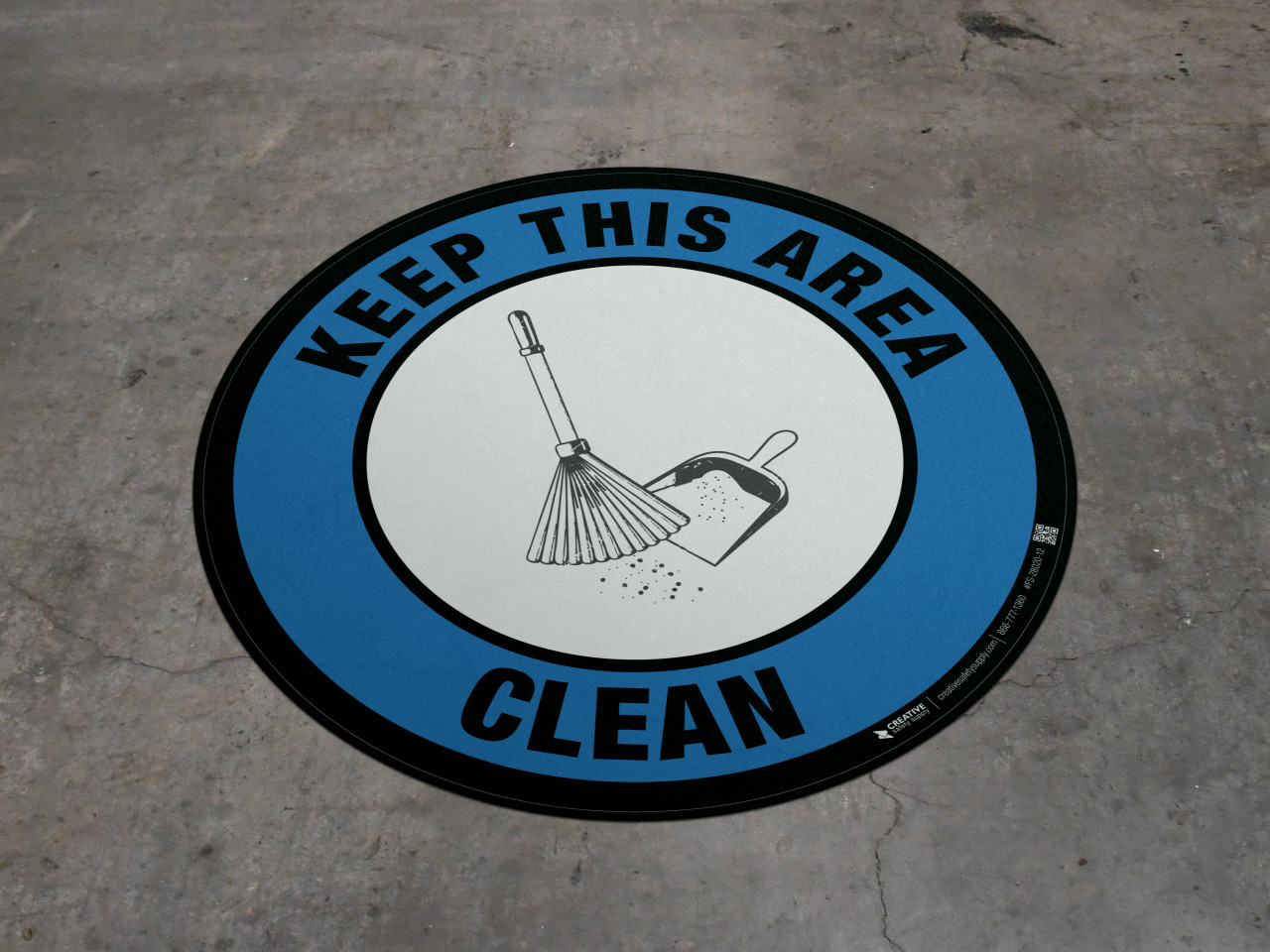 Floor Sign - Keep Area Clean