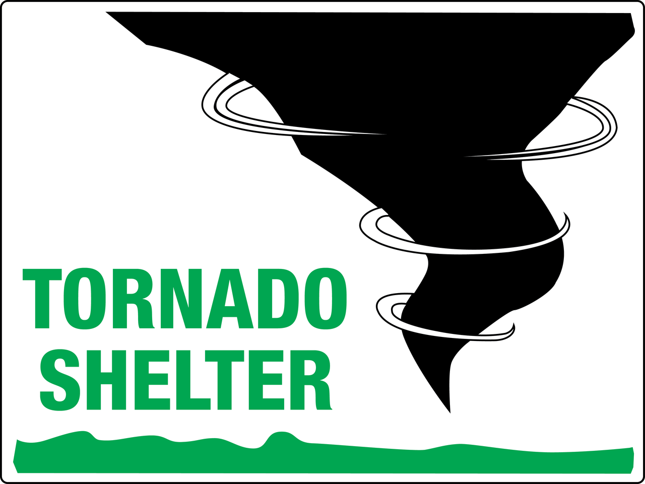 Tornado Shelter Signs Wall Sign Creative Safety Supply