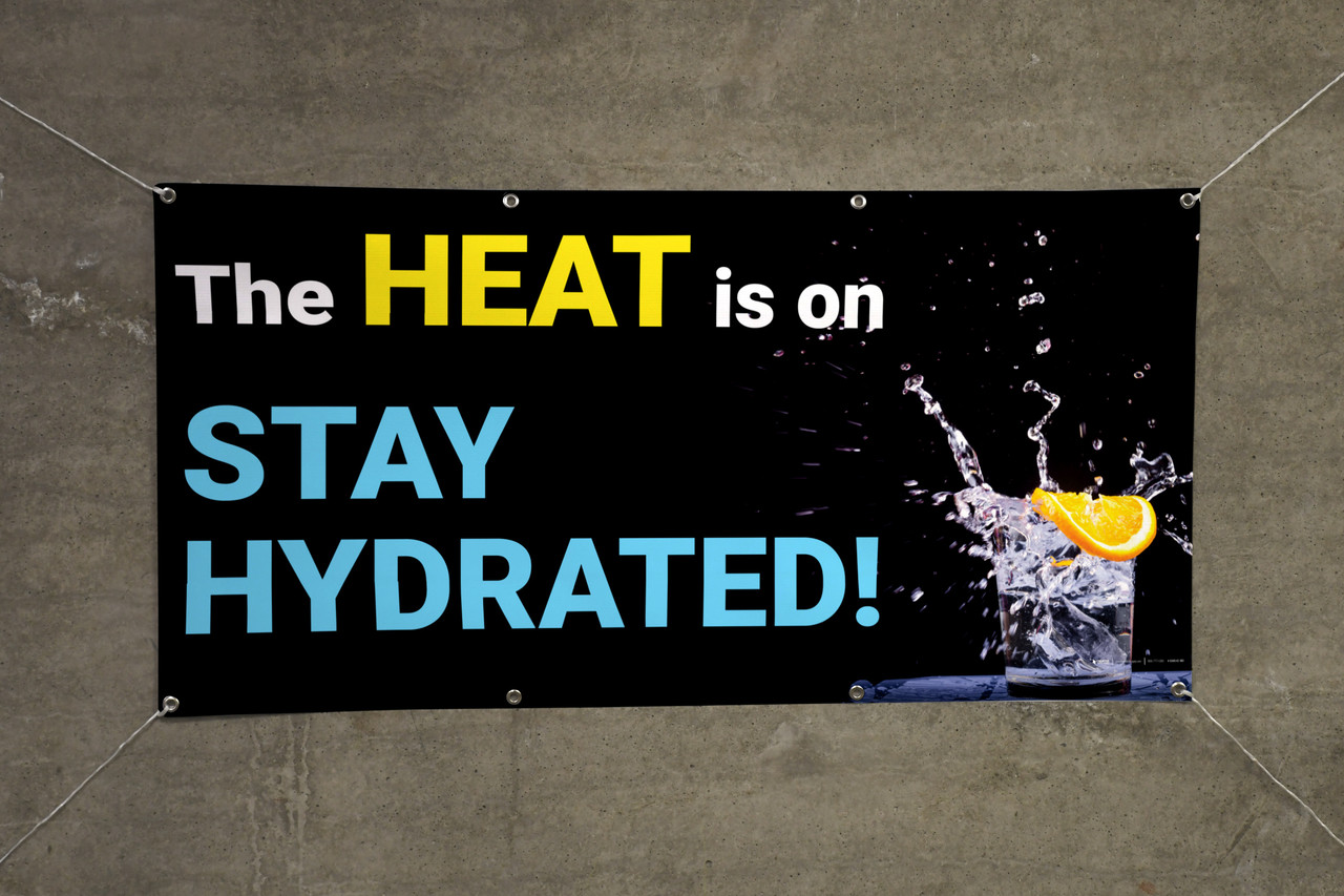 The Heat is on Stay Hydrated Water Banner