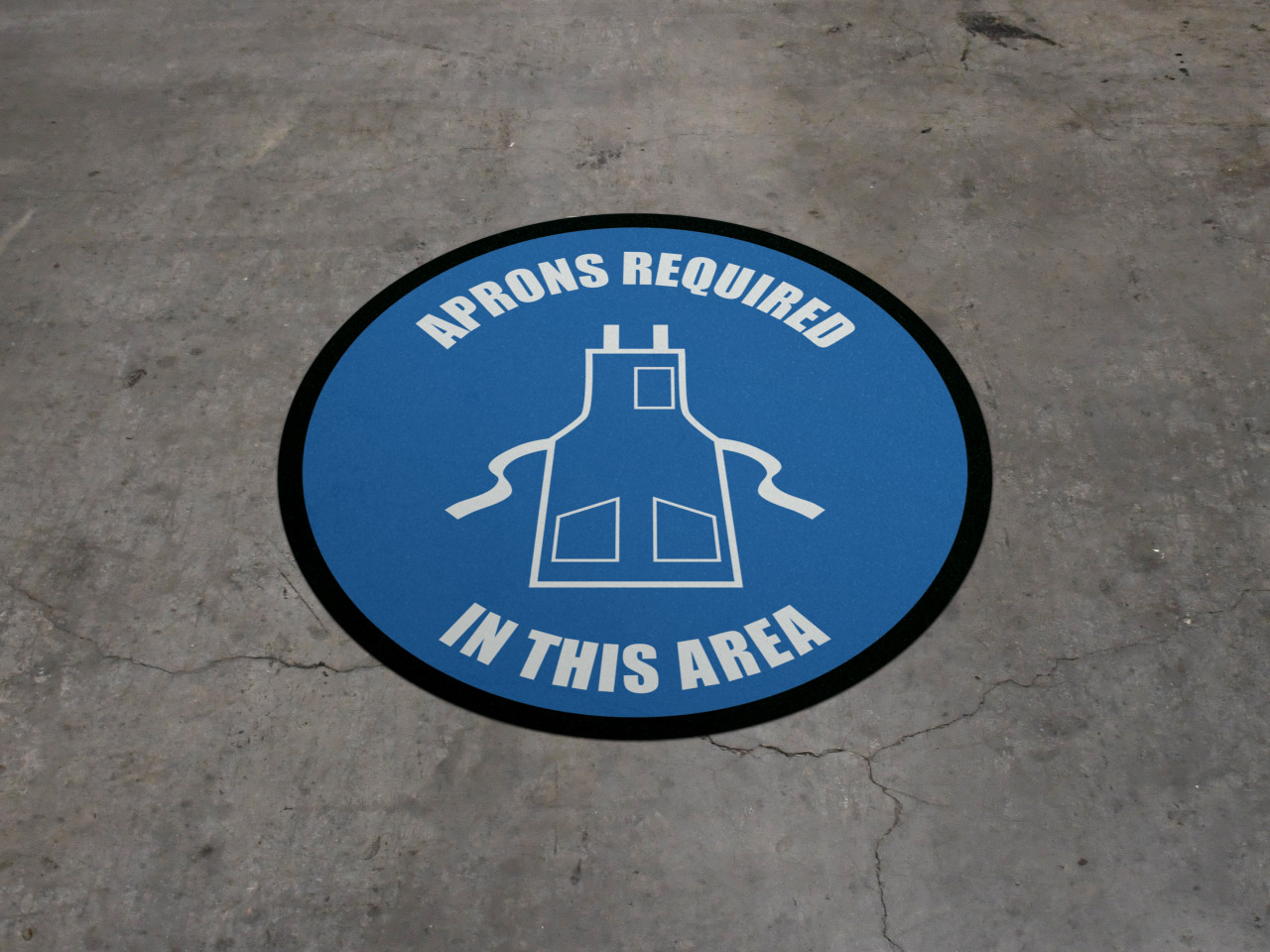 Aprons Required In This Area Floor Sign