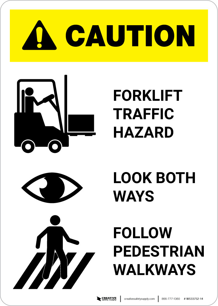 Forklift Traffic Hazard Follow Pedestrian Walkways Si vrogue.co