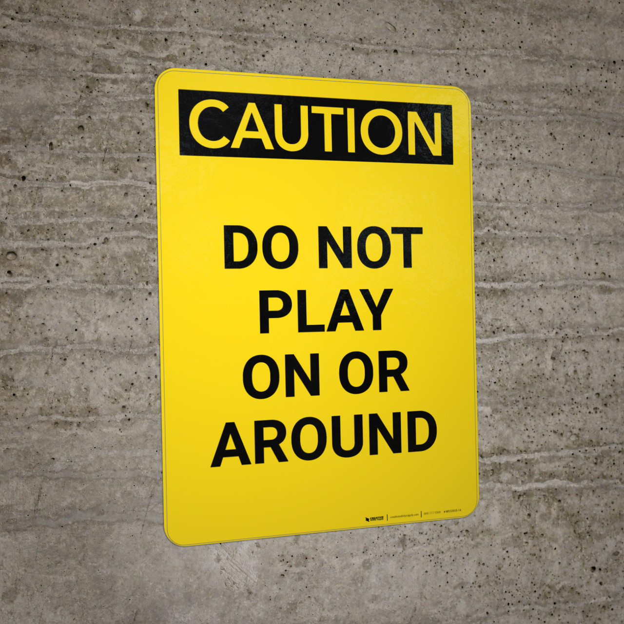 Caution: Do Not Ride On Forklift Multiple People - Portrait Wall Sign