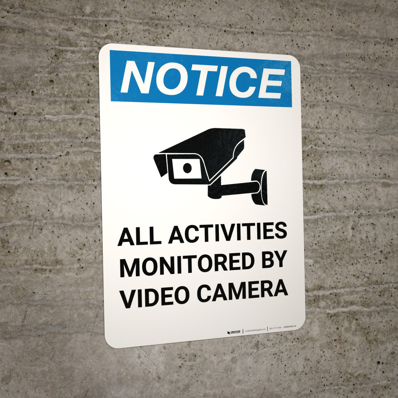 SmartSign Warnschild „Videoüberwachung“ – 45,7x30,5 Cm, Alu-Verbund, Rot/schwarz, 2 Stück