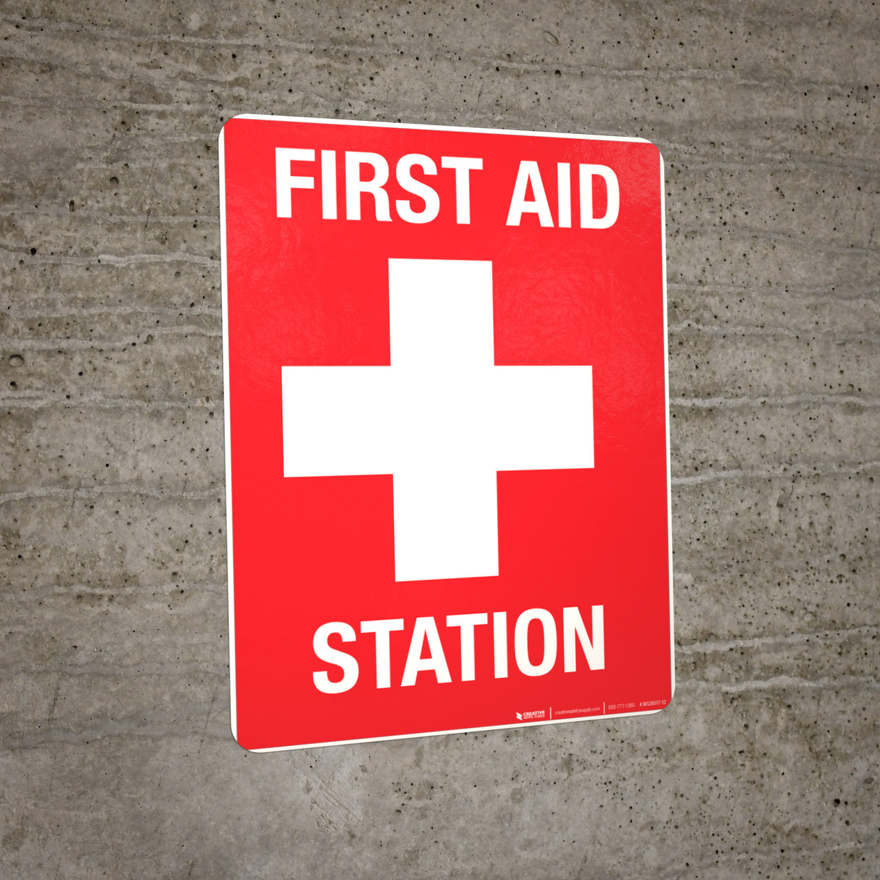 First Aid Station Wall Sign