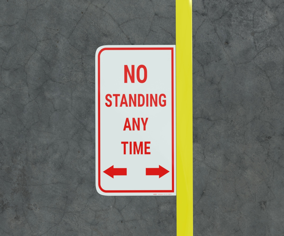 No Standing Any Time Floor Marking Sign Creative Safety Supply