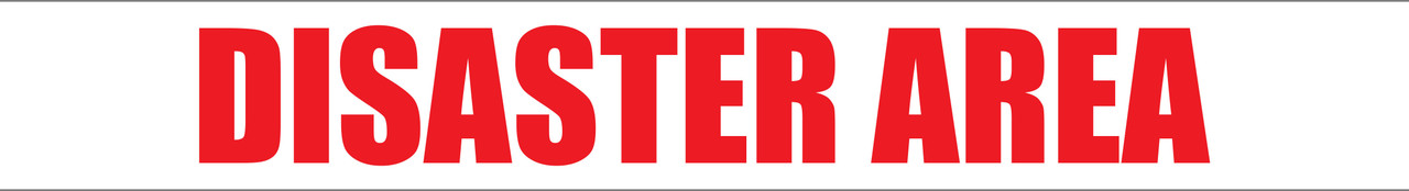 Disaster Area - Inline Printed Floor Marking Tape