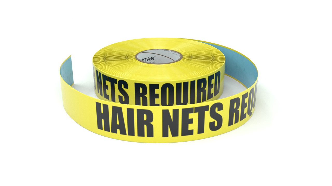Hair Nets Required Inline Printed Floor Marking Tape