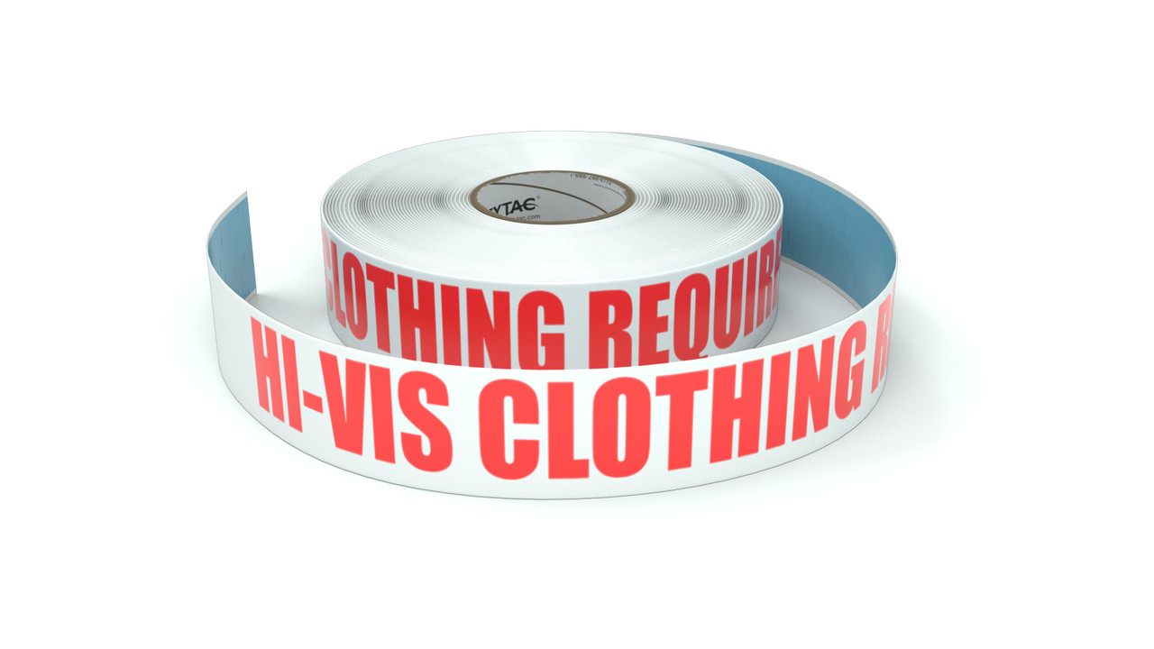 Hi-Vis Clothing Required - Inline Printed Floor Marking Tape