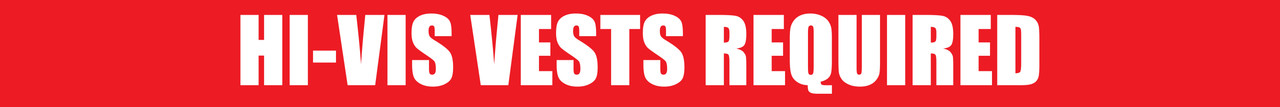 Hi-Vis Vests Required - Inline Printed Floor Marking Tape