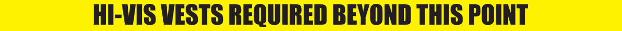 Hi-Vis Vests Required Beyond This Point - Inline Printed Floor Marking Tape