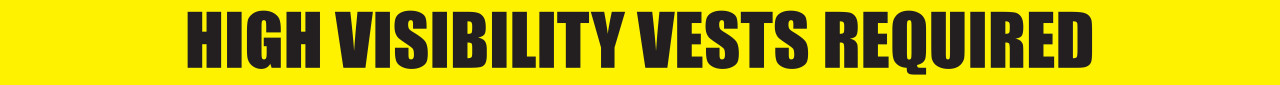 High Visibility Vests Required - Inline Printed Floor Marking Tape