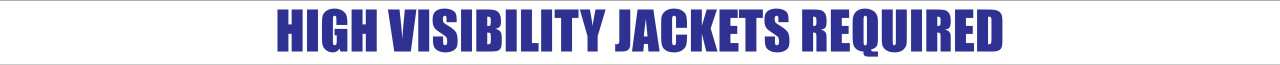 High Visibility Jackets Required - Inline Printed Floor Marking Tape