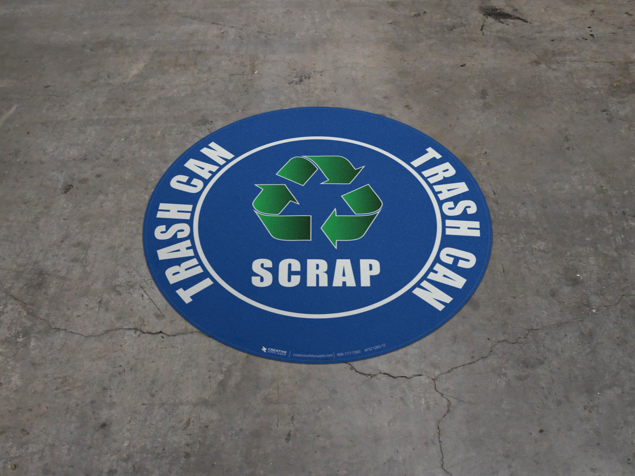 Scrap Racks Sign Scrap Recycle Floor Sign