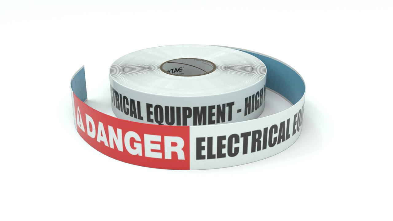 Danger Electrical Equipment High Voltage Inline Printed Floor