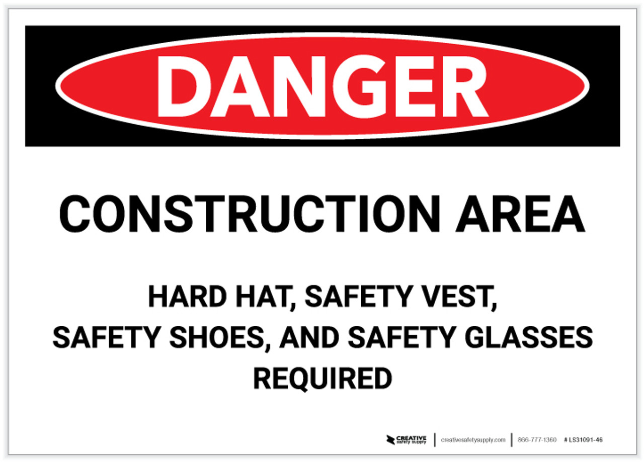 USA WARNING看板 Caution/Hard Hat Area Sign (OS1224CH-) Sign