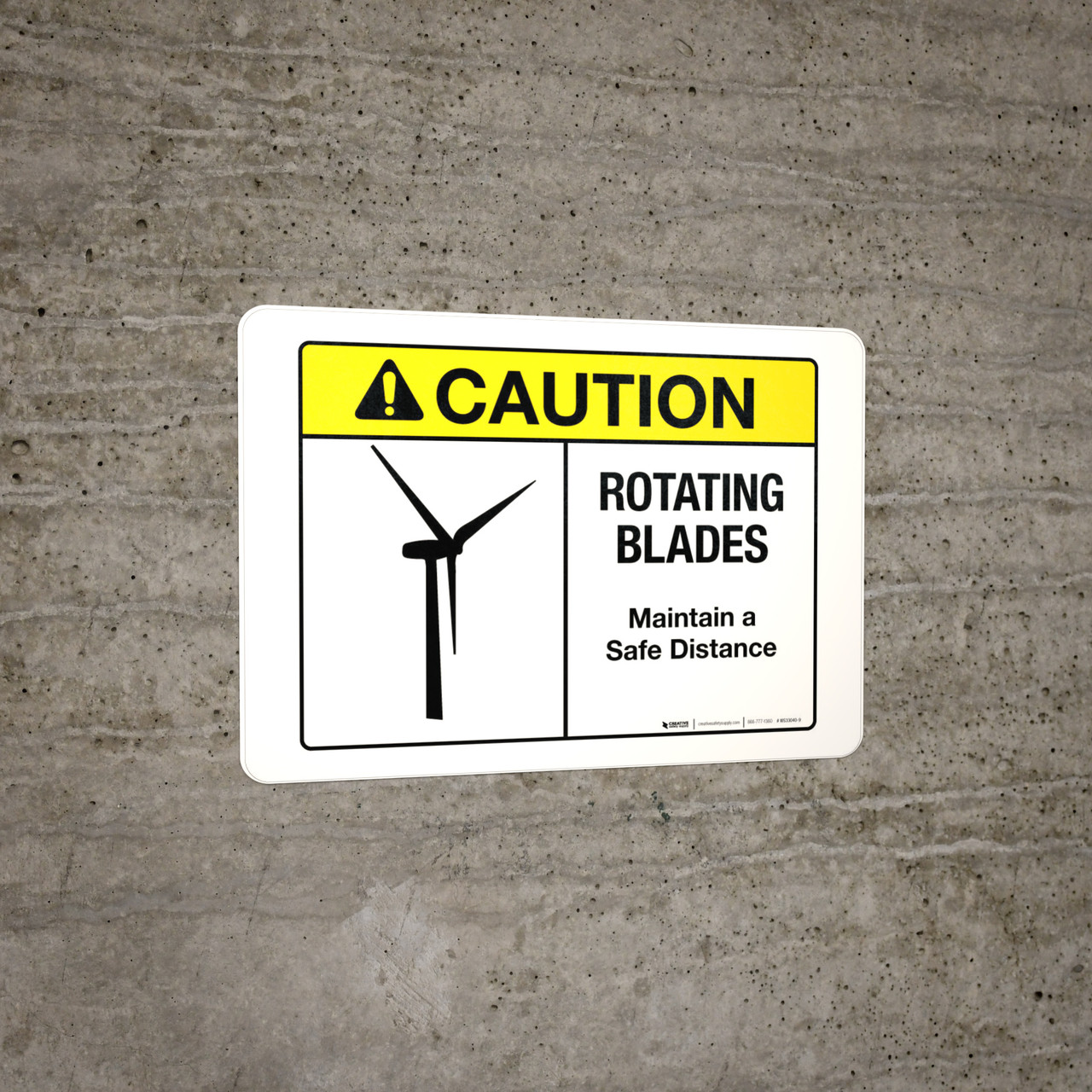 Caution - Rotating Blades - Wall Sign