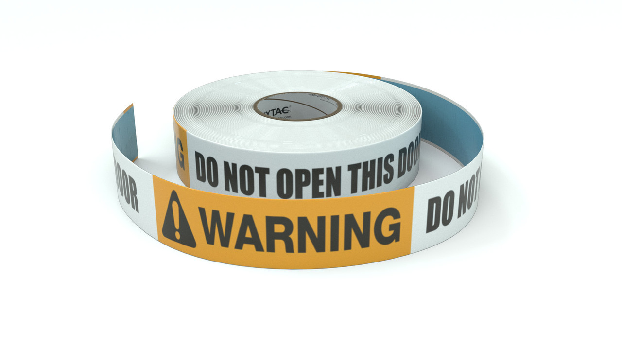 Warning: Do Not Open This Door - Inline Printed Floor Marking Tape