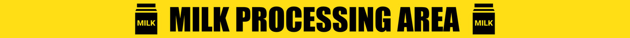 Food: Milk Processing Area - Inline Printed Floor Marking Tape
