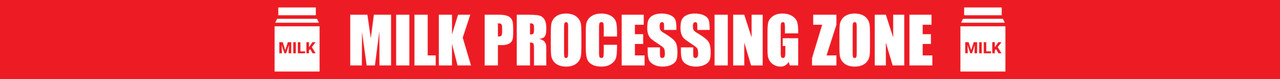 Food: Milk Processing Zone - Inline Printed Floor Marking Tape