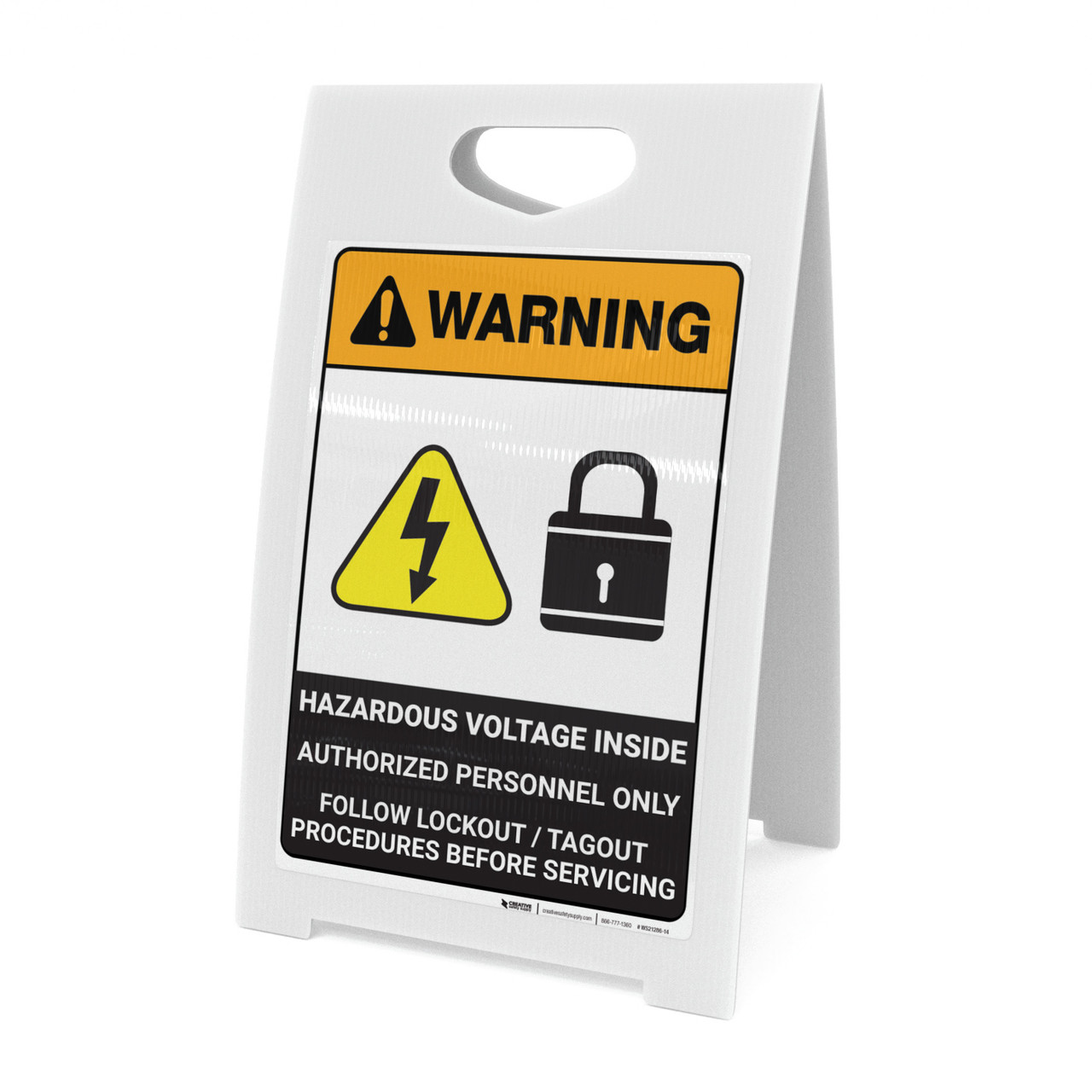 Warning: Hazardous Voltage Inside - Follow Lockout Tagout Procedures ...
