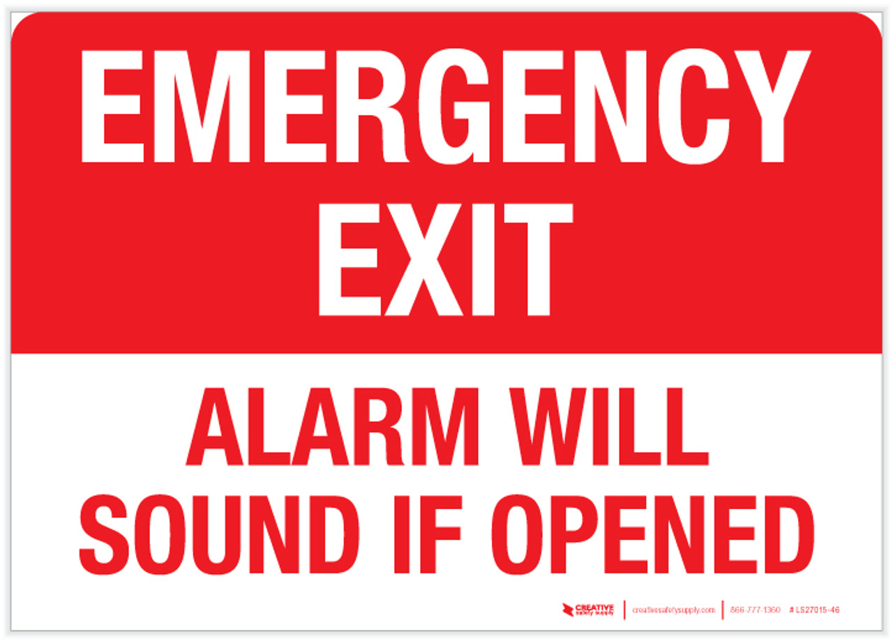 emergency exit only alarm will sound