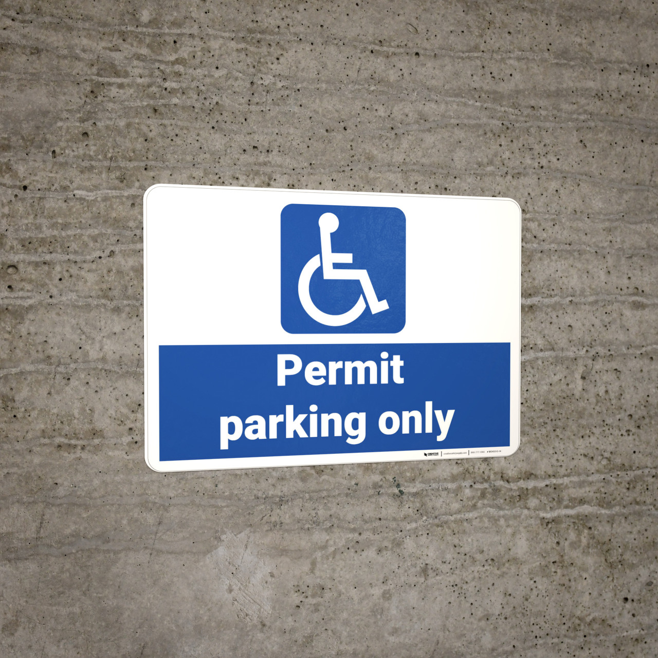 ADA/Handicap Permit Parking Only Wall Sign Creative Safety Supply