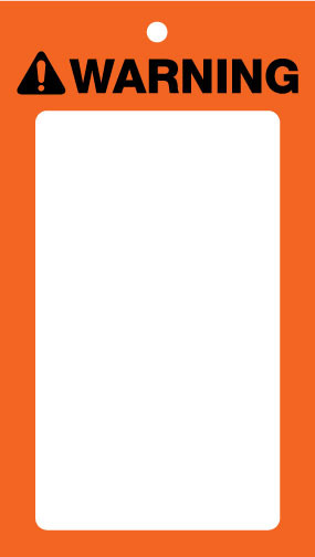 LabelTac® Warning Tag - Safety Orange - Printable Tag Roll | Creative ...