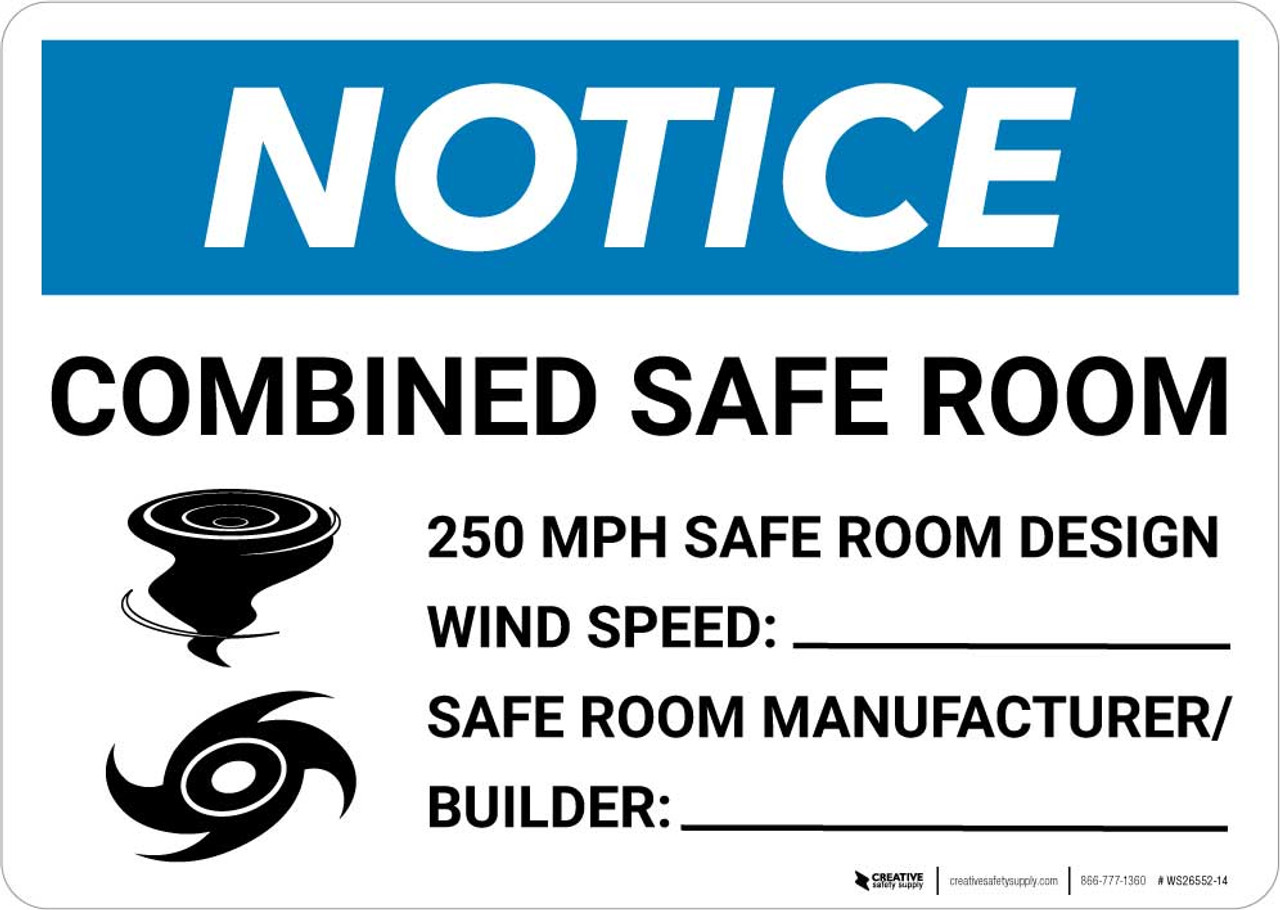 Notice: Hurricane/Tornado Safe Room Landscape | Creative Safety Supply