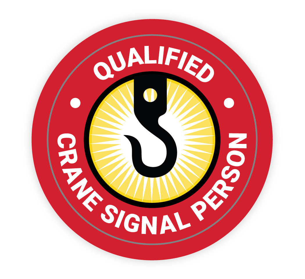 Qualified Crane Signal Person Hard Hat Sticker