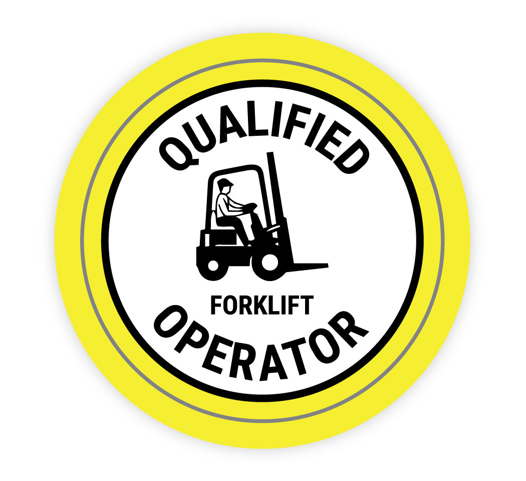 Qualified Forklift Operator - Hard Hat Sticker | Creative Safety Supply