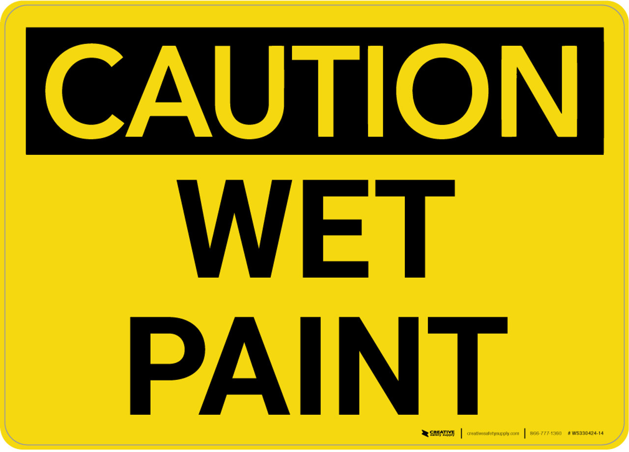 Caution: Wet Paint Landscape - Signs caution-wet-paint-landscape-signs