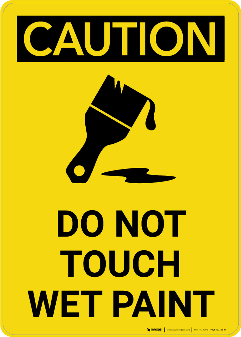 Caution Do Not Touch Wet Paint with Icon Portrait