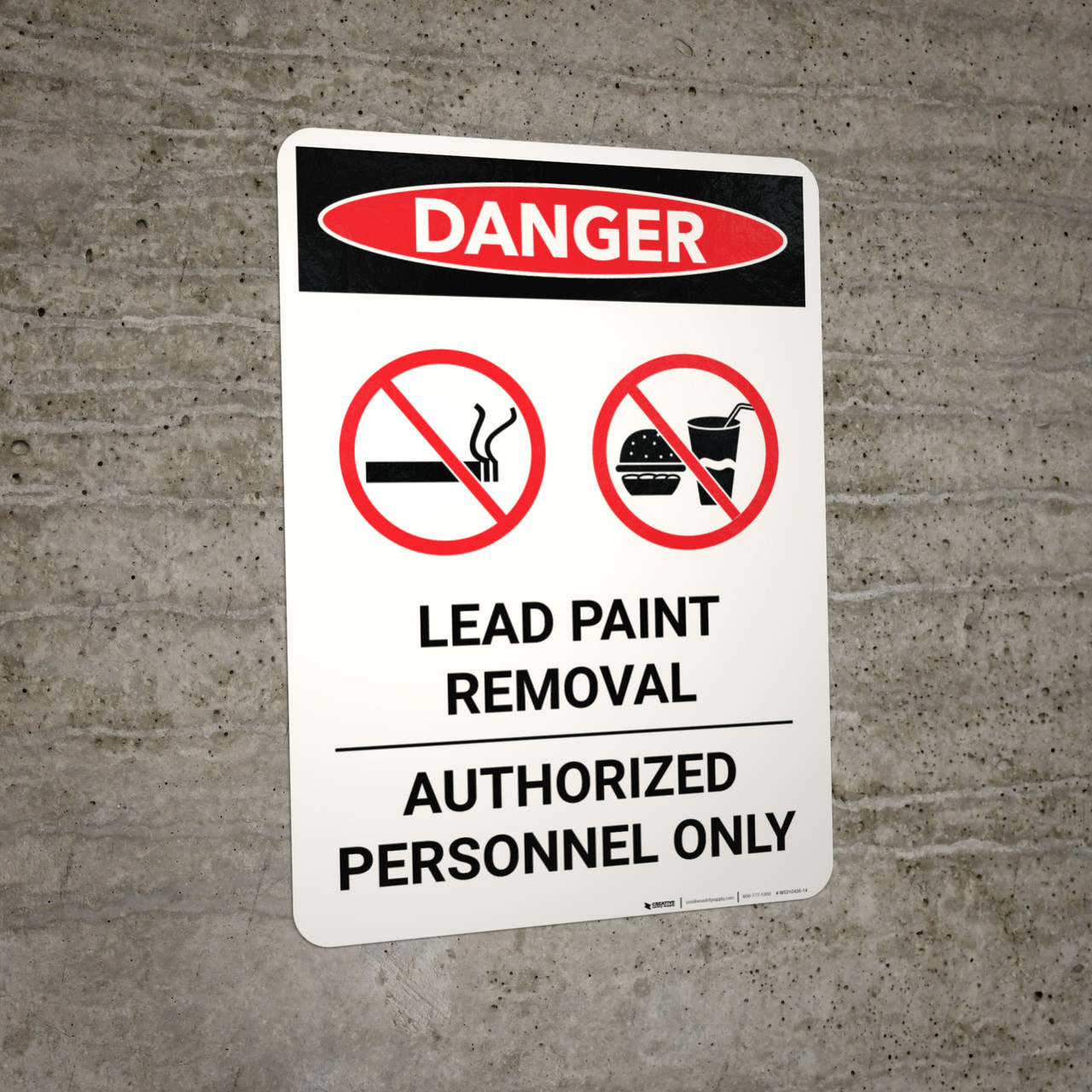 Danger Lead Paint Removal Authorized Personnel Only Portrait