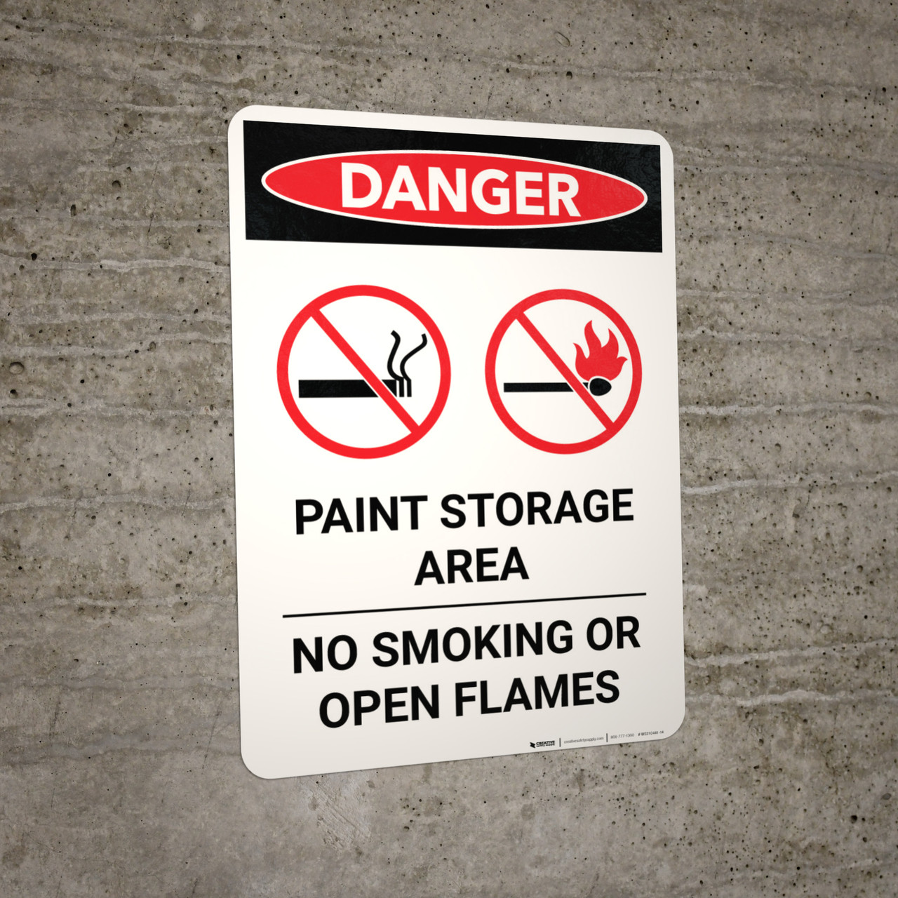 Danger: Paint Storage Area - No Smoking Or Open Flames Portrait