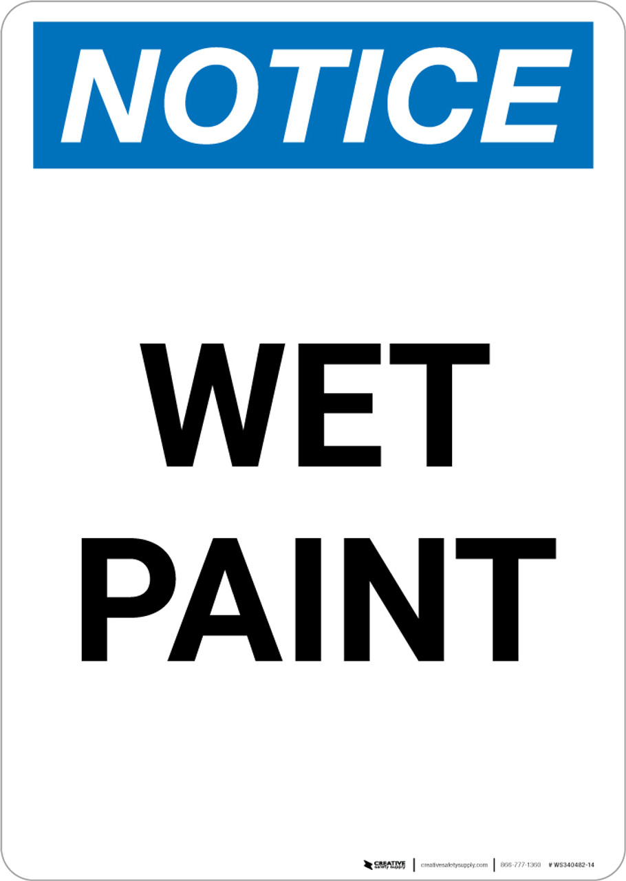 Notice Wet Paint Portrait