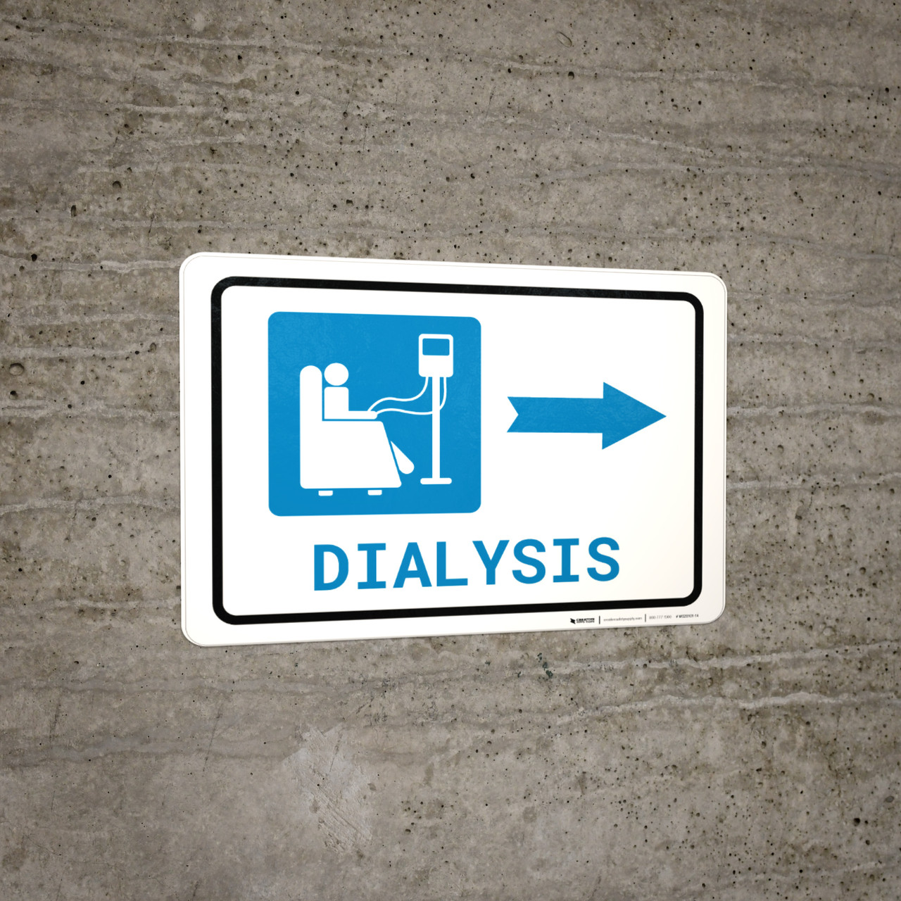 Dialysis Right Arrow with Icon Landscape - Wall Sign