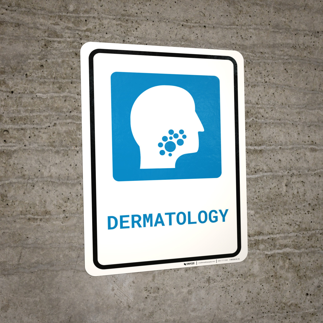 Dermatology with Icon Portrait Wall Sign