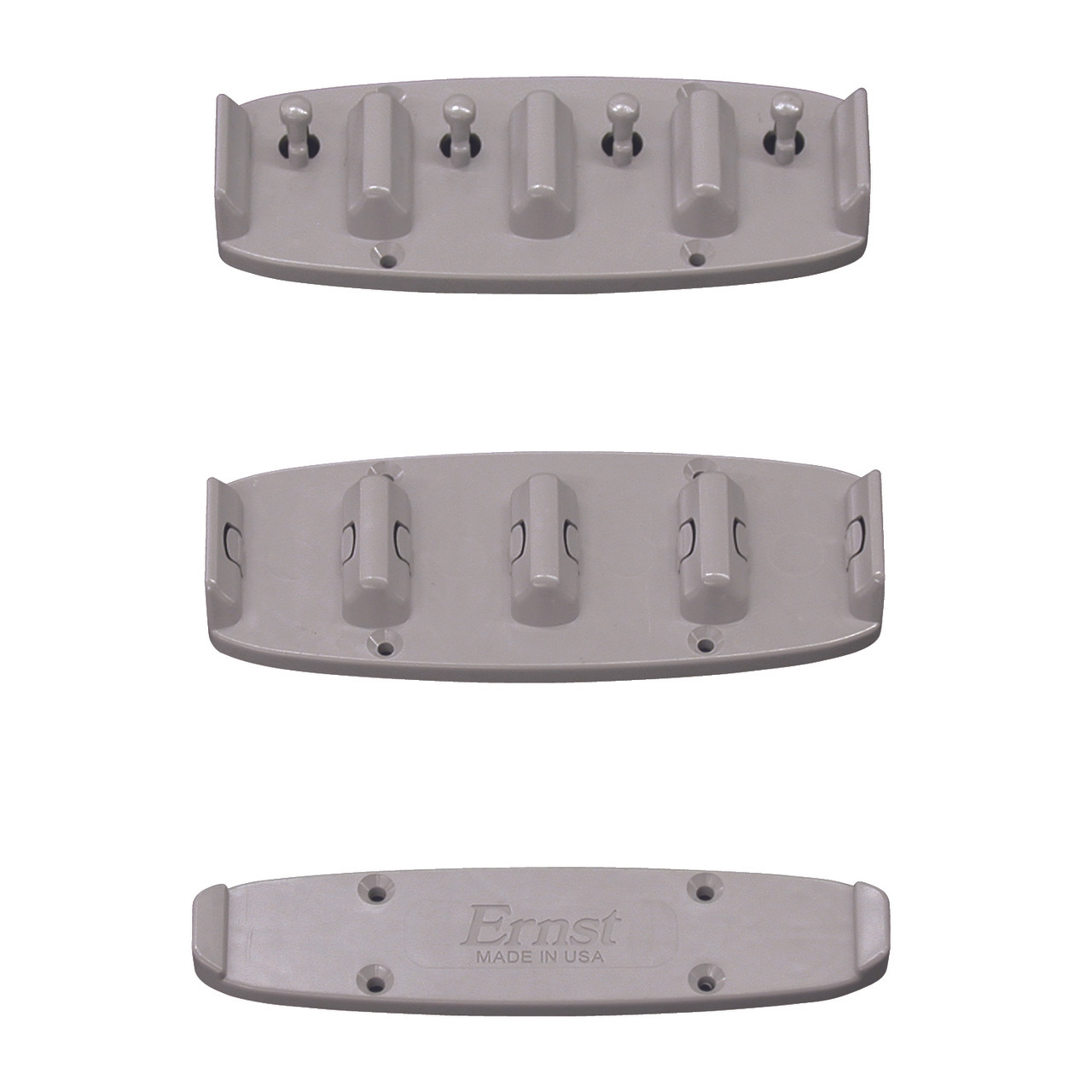 Ernst Manufacturing Socket Organizer Mounting Kit – Holds Up To 4 Universal Socket Rails, Locking Mechanism, Pegboard Compatible – Made In USA (Gray, 3-Piece)