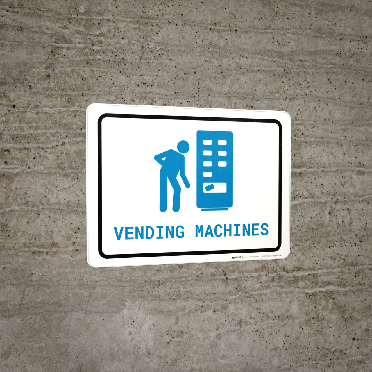 Vs Sign Machine Vending Machines with Icon Landscape v2 - Wall Sign
