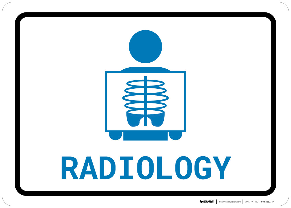 Radiology with Icon Landscape v2 - Wall Sign