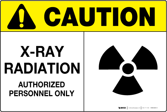 XRay Radiation Wall Sign Creative Safety Supply