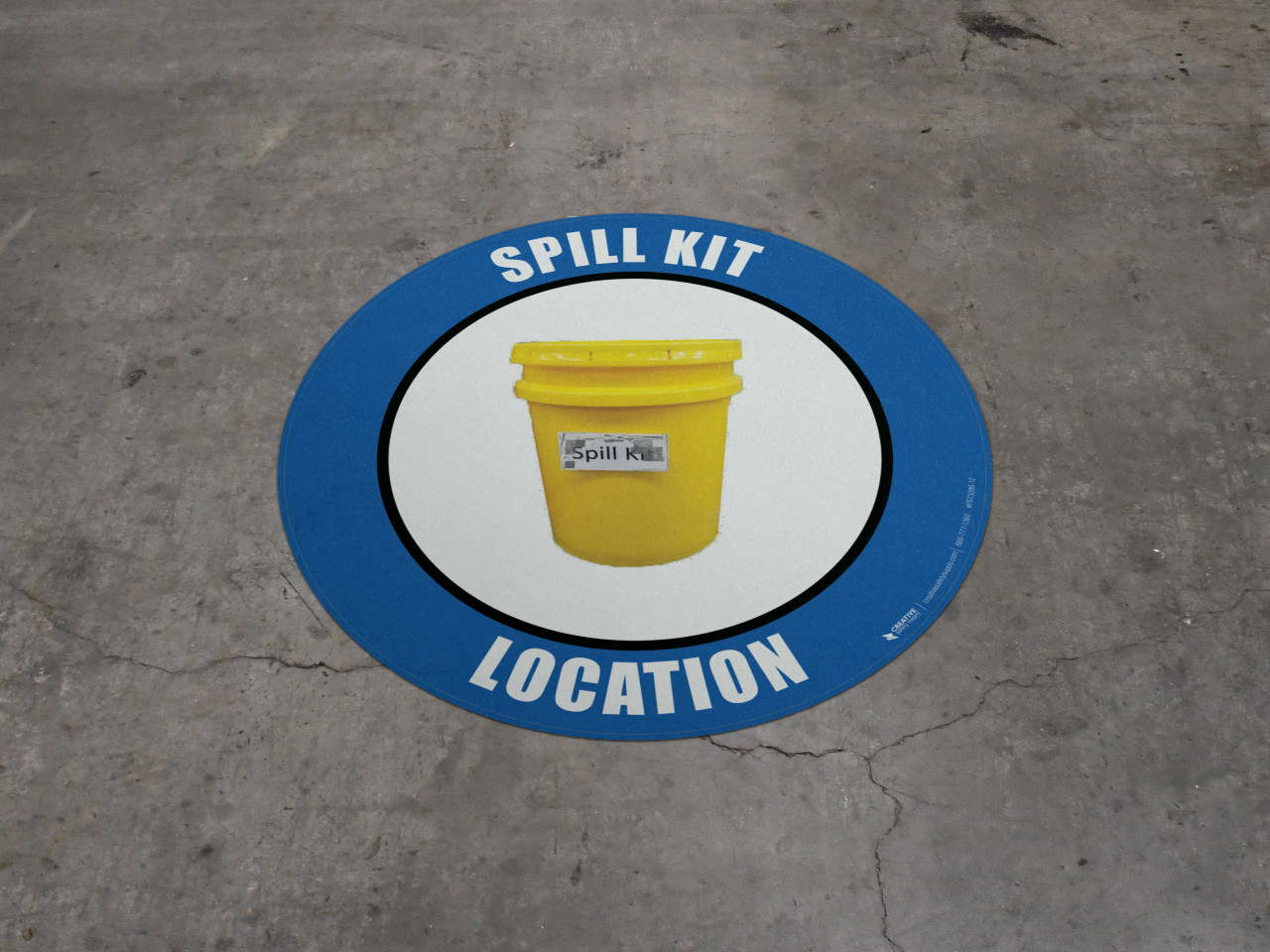 Spill Kit Location Floor Sign