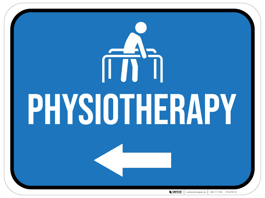 Physiotherapy Arrow Left Rectangular - Floor Sign | Creative
